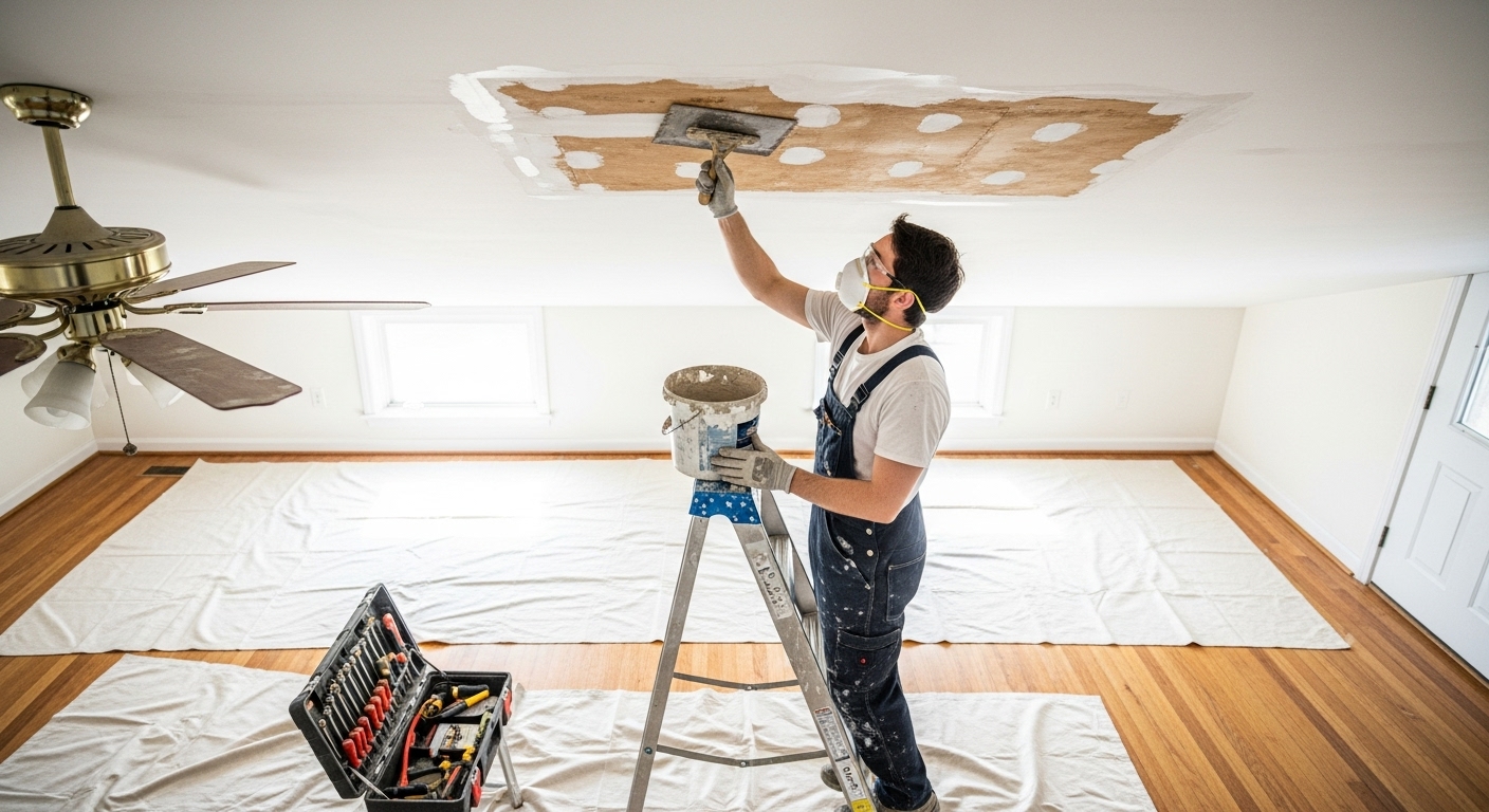 Ceiling Restoration walnut