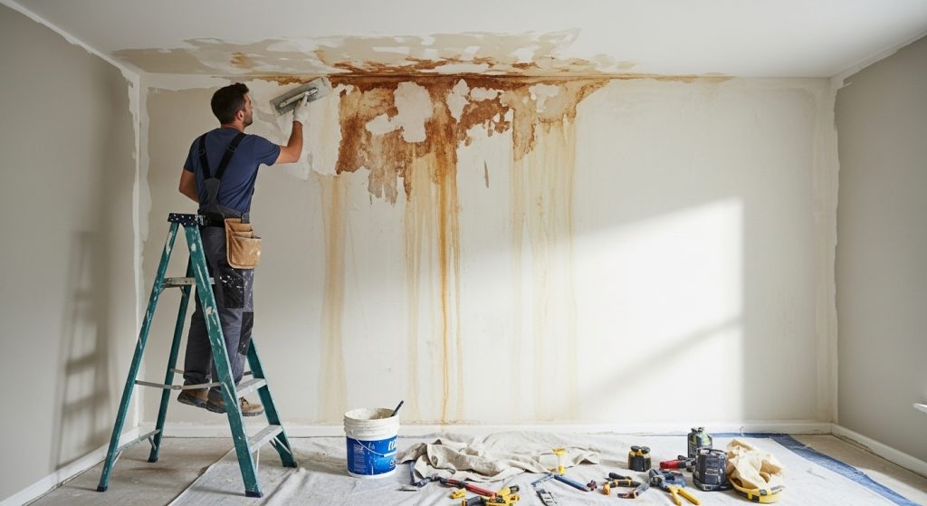 Water Damage and Ceiling Stain Repair Riverside