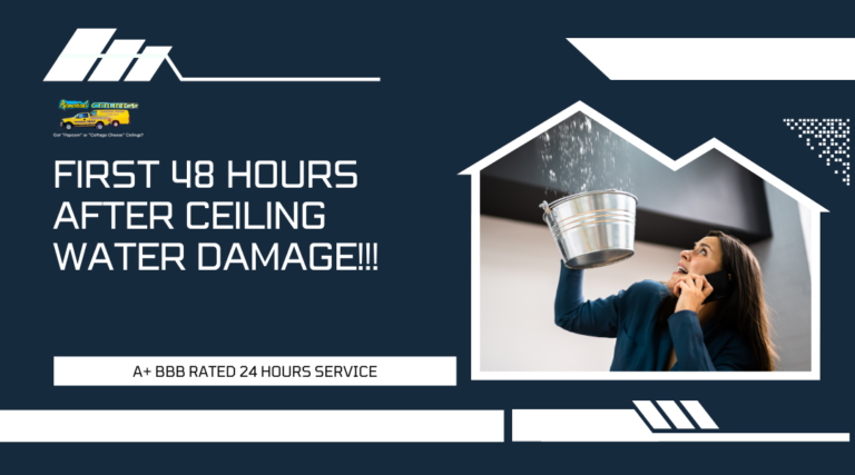 What to Do in the First 48 Hours After Ceiling Water Damage